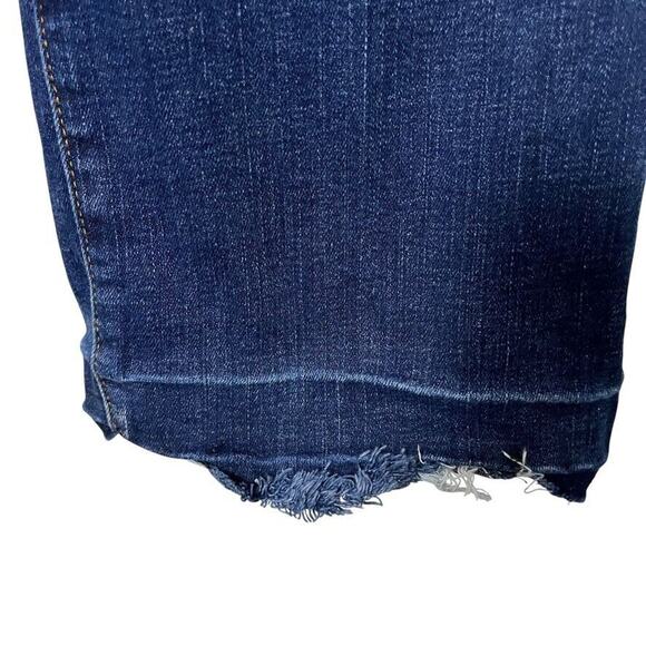 Talbots Straight Leg Womens Dark Wash Stretch Raw Hem High Rise Jeans sz 16 - Picture 7 of 16